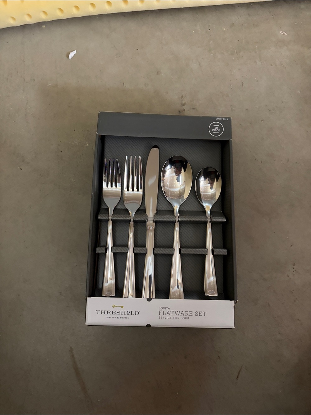 Threshold Stainless Steel Flatware Set in Polished Silver